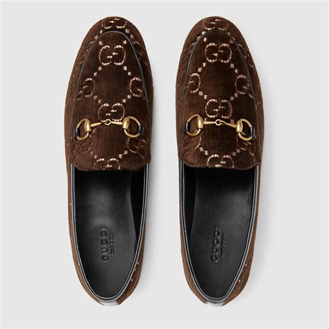 gucci velvet loafers jordaan|gucci jordaan loafer women's.